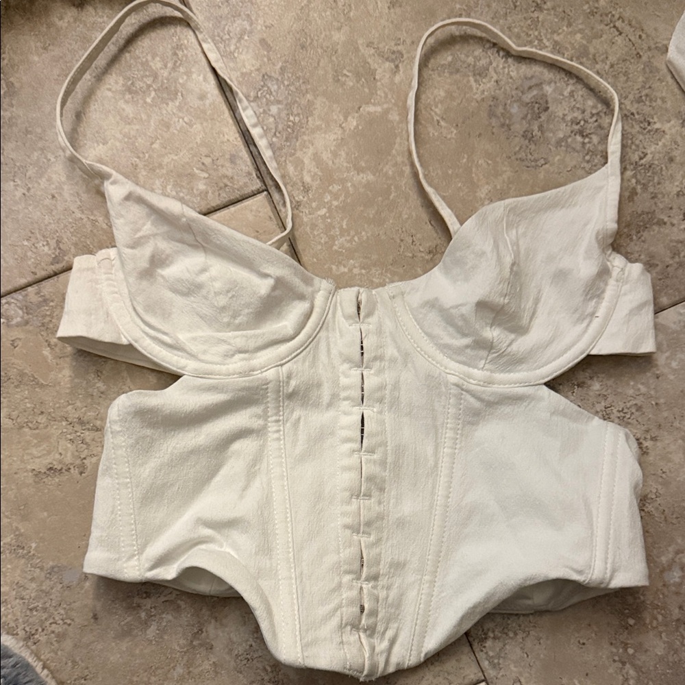 White Fox Boutique Ivory Corset Top